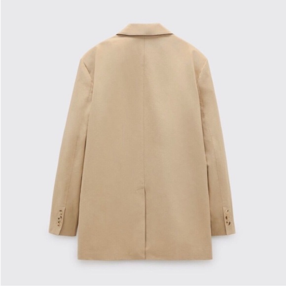 NWT ZARA Rustic Oversized Blazer, Linen-Blend - Picture 5 of 14